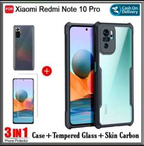 Paket 3IN 1 Soft Case Xiaomi Redmi Note 10 10 PRO 12 Pro 4G 12 TURBO Free Tempered Glass + Garskin
