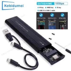 Local Case M2 SSD NVMe SATA Dual Protocol 10Gbps Adapter M.2 to USB Type C 3.1 Gen2 SSD NVME PCIE NGFF SATA SSD Enclosure