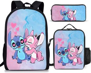 New Cartoon Animation stitch Stitch Three-Piece Schoolbag Primary and Secondary School Student Backpack Backpack