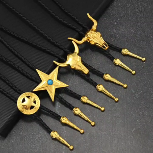 Lightweight PU Leather and Alloy Bolo Tie Cord For Daily Wear Travel Comfortable Necklace Cord Practical Design Necktie