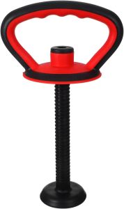 Kisangel Adjustable Kettlebell Handle with Base Nut for 40 Lb Weight Plates Anti-Slip Grip Attachment for Strength Training and Full Body Workouts at Home or Office