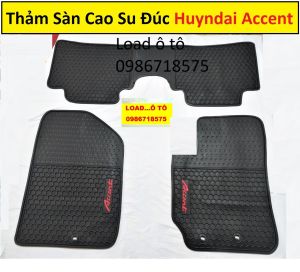 Thảm Sàn Thảm Trải Sàn Xe Huyndai Accent 2018-2023 Chất Liệu Cao Su Đúc Nguyên Khối Tổ Ong