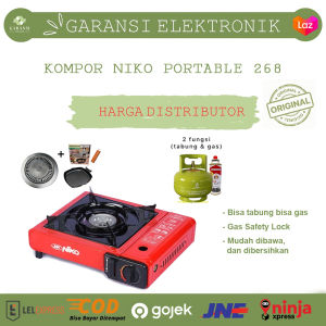 KOMPOR PORTABLE NIKO 2 IN 1 NK 268C/KOMPOR BBQ/KOMPOR CAMPING (WARNA) PAKET LENGKAP/KOMPOR PORTABLE WARNA PALING MURAH/KOMPOR PORTABLE WARNA WARNI/KOMPOR GUNUNG/KOMPOR BARBEQUE/KOMPOR PANGGANGAN SOSIS/KOMPOR PANGGANGAN DAGING/KOMPOR PAKET LENGKAP !!!