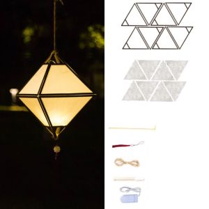 ETUALE Wooden Mid-Autumn Festival Lantern Creative LED Light Art Lantern Classical Chinese Style Handmade Hanging Lamp Festival