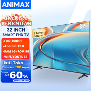 Animax Sakura Smart TV Android 32 inch HD Ready Smart TV Televisi Murah-Google/YouTube