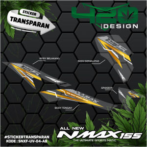 STRIPING TRANSPARAN NMAX NEW VARIAN WARNA STIKER N MAX CUSTOM - SNXF-UV - 420 Design