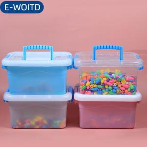 E-WOITD Pp Nhựa Lưu Trữ Box Với Nắp Xách Tay Trẻ Em Đồ Chơi Sinh Viên Văn Phòng Phẩm Lưu Trữ Đồ Trang Sức Trường Hợp Container Mỹ Phẩm Phân Loại Hộp