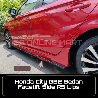 HONDA CITY GN2 Sedan 2023 FACELIFT RS Lips Glossy BLACK City RS BODYKIT FRONT Lips Side Lips Rear Lips City Accessories