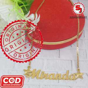Kalung Nama Moif Variasi Bintang Lapis Emas Tidak Bikin Gatal
