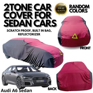 ROS 2TONE CAR COVER FOR Audi A6 Sedan| 2TONE CAR COVER FOR SEDAN CARS| DUST PROOF | SUN PROOF | RANDOM COLOR