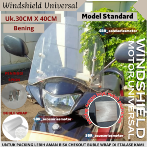 Visor Ukuran 30cm x 40cm Bening Standard Windshield Vario  Windshield Scoopy Winshield Winsiel Tameng Dada Temeng Angin Universal Kaca Depan Windshield Winsil Winsil Beat Visor Beat Karbu Visor Beat Fi Windshield Universal
