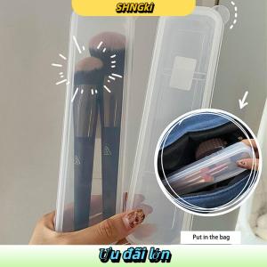 SHNGki Trang Điểm Bàn Chải Tổ Chức Trong Suốt Với Bìa Lông Mày Bút Chì Hộp Xách Tay Phụ Nữ Mỹ Phẩm Lưu Trữ Organizer Trang Điểm Công Cụ