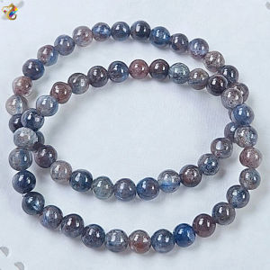 Collection Grade Rare Blue Kyanite Starry Strawberry Sunstone Bracelet