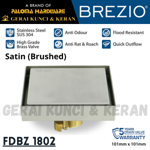 BREZIO FDBZ 1802 Floor Drain Strainer Saringan Got Kamar Mandi Anti Bau STAINLESS