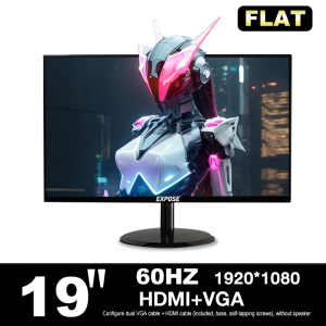 EXPOSE Gaming Monitor for PC 27 Inch 1K Computer Monitor 165HZ Curved Laptop Home Office CCTV