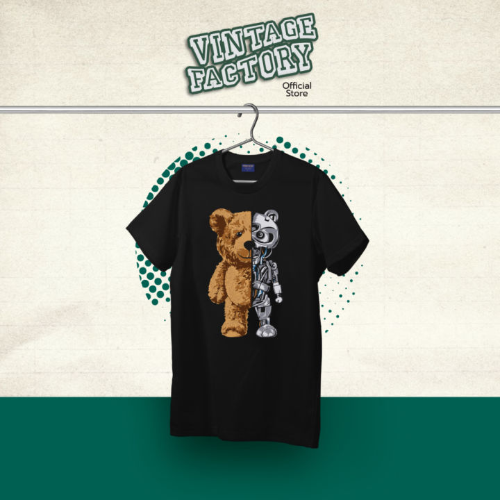 (พร้อมส่ง) เสื้อยืด ROBOT BEAR - ผ้า Cotton100%