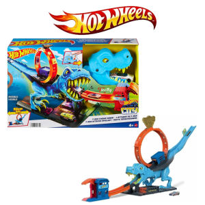 Hot Wheels Track Play Set T-Rex Trex Chomp Down Pelontar Dinosaurus