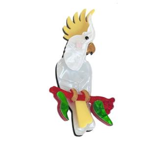 อุปกรณ์เสริมที่ออกแบบน้ำมันหยดสีสันสดใสเข็มกลัดนกแก้วหรูหราสำหรับการปรับปรุงเครื่องแต่งกาย