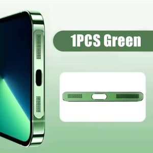 สติกเกอร์ตาข่ายกันฝุ่นโลหะหูฟังลำโพงอเนกประสงค์ป้องกันฝุ่นสำหรับ iPhone 15 14 13 12 Series