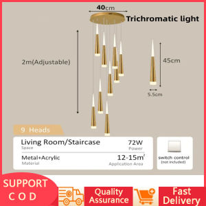 Modern chandelier for stairway Long chandelier high ceiling Staircase Chandelier Ceiling Light Center Hanging Lamp for Living Room Lights Dining Pendant Lamps Long Pendant Light Drop Lighting Modern Chandelier Light Stairway Lighting Ceiling light 3 color