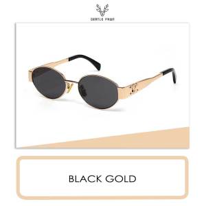 Gentle Fawn Kacamata Hitam Sunglasses AntI UV 400 Anti Silau Bahan TR90+Metal Retro Style Oval Bahan TR90+Metal Kuat Kokoh 2281X