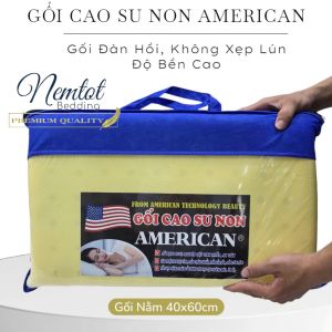 🆘XÃ KHO🆘 Gối Cao Su Non American Bền Đẹp Không Xẹp Lún Đàn Hồi Tốt Gối Nằm Gối Ôm_Nemtot Bedding
