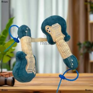 [COD] fhsav Creative Plush Guitar Keychain Pendant Cute Simulated Musical Instrument Toys Keychain Backpack Decoration Accessories Gifts