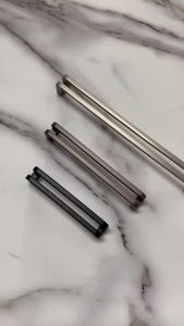 Zinc Alloy Gray Nickle Cabinet Handles Solid Drawer Knobs Kitchen Cupboard By Pulls Furniture Handle Cabinet Hardware