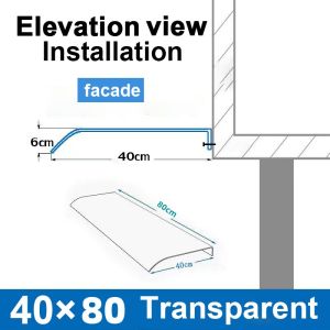 Outdoor transparent invisible canopy PC board transparent mute canopy house waterproof tent for front door windows
