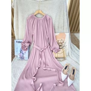 DRESS WANITA CASANDRA - DRESS CRADENZA SILK PREMIUM SHIMER GAMIS VIRAL