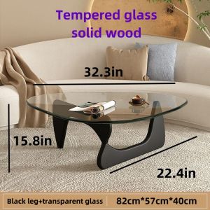 Elegant Glass Coffee Table for Living Room Modern Sofa Center Table