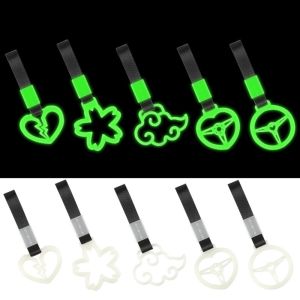 PARKOUR สายลาก แหวนเตือนกันชนหลัง เจดีเอ็ม เครื่องรางด้ามจับ สายพานรถยนต์ แบบพกพาได้ ดอกเชอร์รี่บาน แหวน jdm tsurikawa อุปกรณ์ตกแต่งภายในรถยนต์