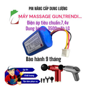 PIN 74V ( JACK 3 DÂY) CHO MÁY MÁY MASSAGE MINI GUN TRENDI... DUNG LƯỢNG 3500MAH LG BẢO HÀNH 9 THÁNG