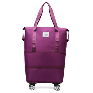 DROPASSIST 2156 READY STOCK Travel Bag with Wheels Double Layer Expandable Universal Wheel Short Business Trip Travel Bag