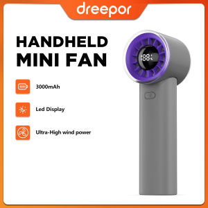 Dreepor Handheld Fan Mini Portable Fan Rechargeable 3000mAh Battery USB Fans With Strong Wind Suitable For Summer Outdoor Camping