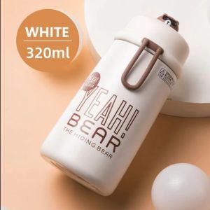 (SG Seller) 320ml Cute Water Bottle Thermal Stainless Steel Water Bottle Portable Coffee Cup  Tumbler Mini Cold And Hot Thermos Insulated Tumbler Vacuum Flask For Girls and Kids-SP07