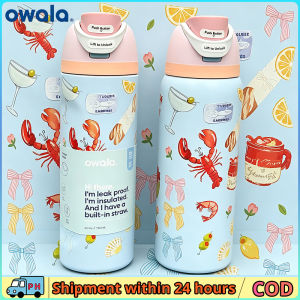 ready stock Original Owala FreeSip 24oz / 32oz Picnic prep Stainless Steel Water Bottle Insulated Leak Proof BPA-Free