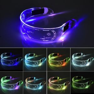LED Multifunction Luminous Glasses Christmas Party KTV Bar LED 7 Colors Bilateral Touch Control Change Colour Light Up Glasses