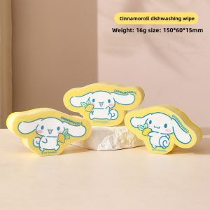 100% Authentic Sanrio Hello Kitty Kitchen Cleaning Sponge Cartoon Wood Pulp Cotton Sponge Scrub Bowl Sponge Blocks Dish Cloth Melody Scouring Pad Sponge Wipes Rag Cinnamoroll LFB310