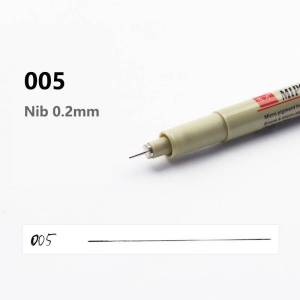 YF 1 Piece Pigment Liner manga Pen Micron Art Marker Pen Brush Different Tip Black Fineliner FY