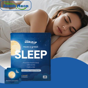 SOUTH MOON Sleep Support Patches Insomnia Patches Improve Stress Anxiety Headache Neurasthenia Soothing Fall Asleep Quickly Body Relaxing Help Sleeping Sticker Sleep Patch Soothes The Body Improves Sleep Comfort Pamper Relaxing Help Sleeping Body Patch