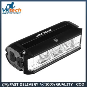 Bicycle Headlight Aluminium Alloy Bike Headlight Flashlight High Brightness Type-C USB Rechargeable Riding Lighting Warning
