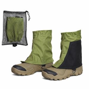 YEWANG326 Water Resistant Gaiter Covers Canvas Dust Proof Leg Gaiters Wear Resistant Adjustable Strap Hiking Gaiters Men Women