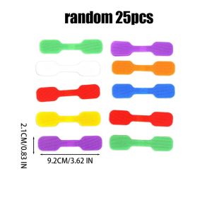 Colorful Cable Label for Data Cable Management Reusable Nylon Desktop Rainbow Color Wire Cord Tag Sticker Home Storage Tool Organizer