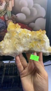 Mảnh đá thạch anh vàng Citrine tự nhiên năng lượng Vũ Trụ thiền định 391