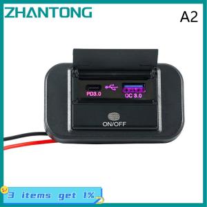ZHANTONG Nhanh chóng phí PD Loại C kép USB cổng xe bus sạc Ổ cắm adapter 12V 24V USB Power Panel với Swith cho Marine xe máy