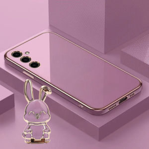 Case Samsung A14 5G A14 4G A24 4G A34 5G A54 5G Softcase Plating Free Bunny Stand Holder