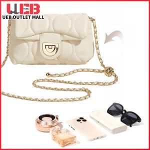 UEB PU Leather Chain Underarm Bag with Adjustable Strap Small Square Bag for Women Ladies Work Shopping Travel Daily Use