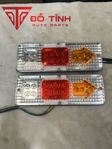 Đôi đèn hậu xe tải nhỏ. Đèn hậu xe ba gác mũi tên ngắn 12v (2 chiếc)