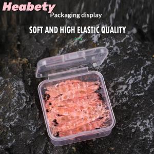 Heabety 20PCS Mini Soft Worm Shrimp Fishing Lure 0.4g 40mm Artificial Baits Bass Silicone Fishing Tackle